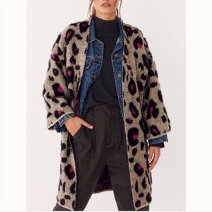 Anthropologie leopard cardigan coat kimono